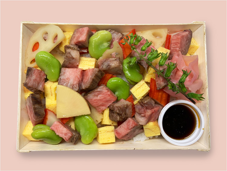 <博多 肉の壱丁田>霜降り和牛の肉ちらし