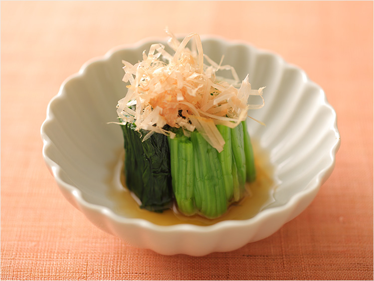ほうれん草のおひたしの仕上がり