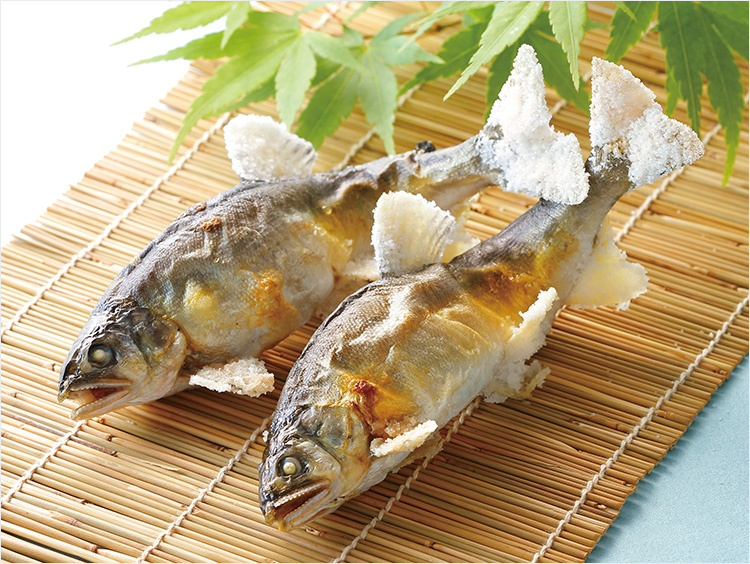 <京料理美濃吉>鮎の塩焼き