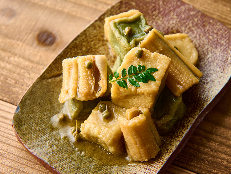 <京料理 美濃吉>穴子と生麩の山椒煮