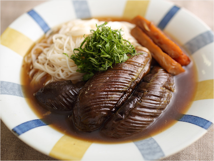 なすそうめんの仕上がり