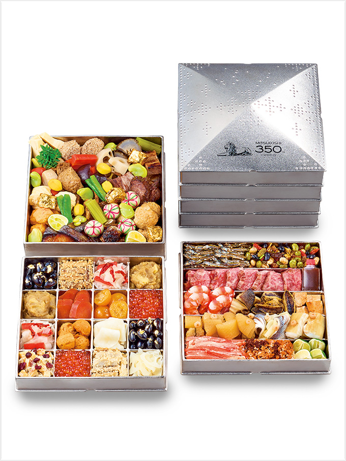 <六雁>三越350周年特別プラチナ彩七段重
