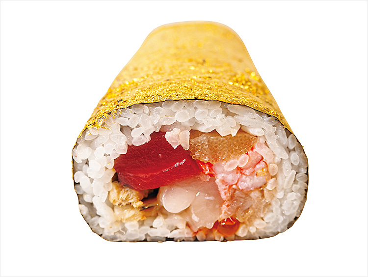 <金沢まいもん寿司>金箔のどぐろ恵方巻