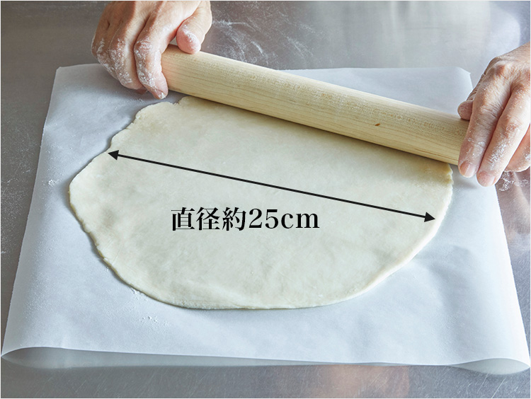 生地を伸ばすイメージ