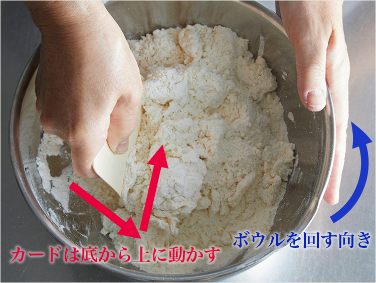 生地を混ぜているイメージ