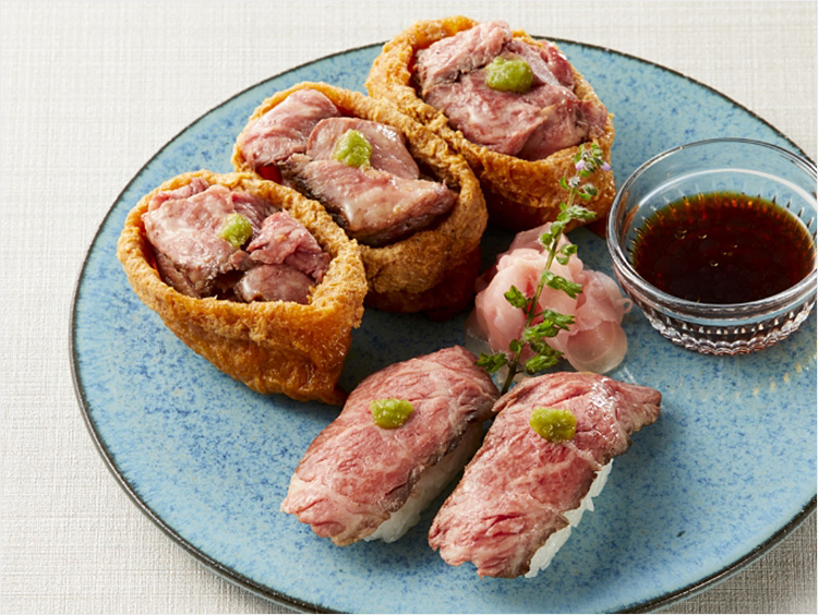 <肉の壱丁田>和牛寿し盛り合わせ