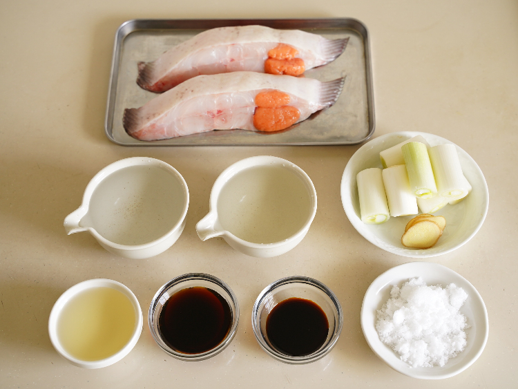 カレイの煮付けの材料