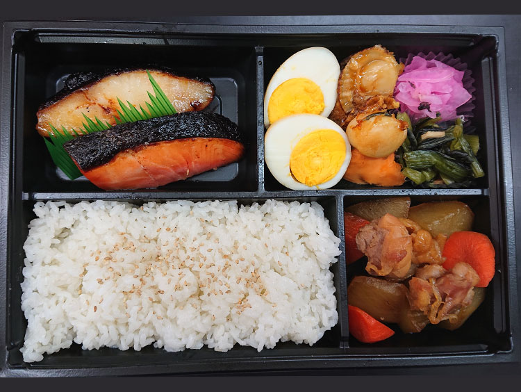 <築地なが田>2種焼魚のおかずたっぷり弁当