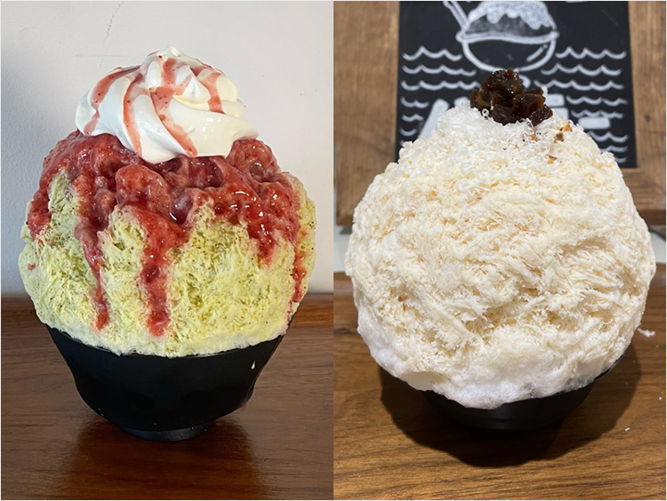 <ウミネコパーラー>いちごピスタチオミルク、奈良漬ミルク